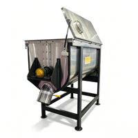 Mélangeur à ruban horizontal industriel de 500 kg, machine de mélange de poudre en acier inoxydable sur mesure pour les applications alimentaires, chimiques et de peinture