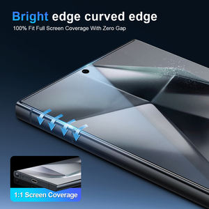 ฟิล์มกันรอยหน้าจอแบบกระจกนิรภัยใสแบบด้านขอบเงา สำหรับ Samsung S24 Ultra - Product Image 4