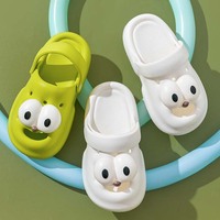 Été chaud-salling 3D créatif mignon grands yeux chien sandales anti-dérapant nuage sens EVA maison extérieur à la fois utiliser des pantoufles