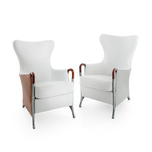 Set di Divani e Poltrone di Lusso in Vera Pelle per Villa di Lusso Italiana, Servizio Chiavi in Mano - Product Image 2