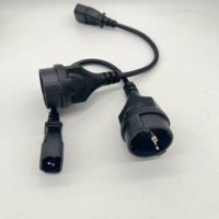 0.3m IEC 320 C14 mâle vers Europe Schuko femelle prise câble adaptateur court pour UPS PDU H05VV-F 3G * 1.5mm2