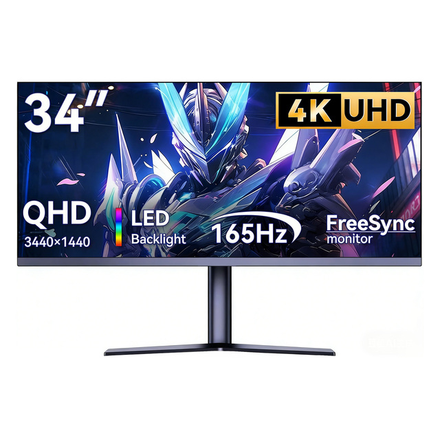 Computer Monitor 34 Inchcurved Borderless Professional 4kgaming Monitors 144hz Lcd Gamingmonitors for Desktop
