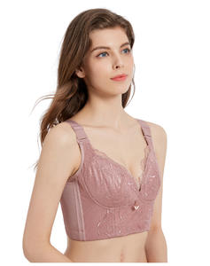 Soutien-gorge long en dentelle pour femmes, sans armatures, rembourré, <span class=keywords><strong>lingerie</strong></span> sexy, sous-vêtements grande taille, corset - Product Image 2