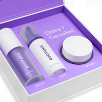 Produit Phare Kit 3 en 1 Personnalisé au Logo Mousse Dentifrice Blanchissante Violette et Poudre