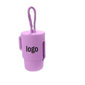 Distributeur portable de sacs à déjections pour animaux de compagnie en silicone, boîte de rangement pour sacs à crottes pour promenades en extérieur, produit promotionnel pour animaux de compagnie - Product Image 1