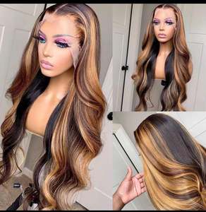 Pelucas de Cabello Humano Rubio Miel Liso Color Piano 13*4 con Encaje Transparente HD de Alta Calidad al por Mayor - Product Image 4