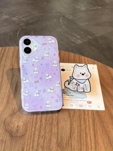 Carcasa acrílica West Highland White Terrier para iPhone, funda para teléfono móvil con diseño de animales y soporte destartalado - Product Image 4