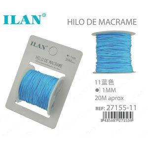 Filo per Macramè Iln 1Mm Blu 20M per Lavori Artigianali - Product Image 1