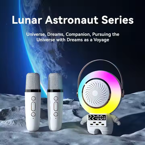 New Arrival Fashionable Astronaut Mini RGB BT Speaker Set Power Home Theatre Outdoor Audio Microphone with LED Clock - Product Image 2
