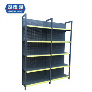 <span class=keywords><strong>Étagère</strong></span> murale métallique légère simple face pour supermarché, présentoir de magasin de détail, structure démontable, capacité de <span class=keywords><strong>charge</strong></span> 40-120 kg/<span class=keywords><strong>étagère</strong></span> - Product Image 1