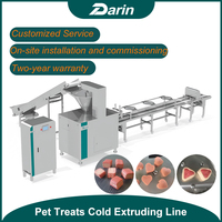 Ligne d'extrusion à froid en acier inoxydable de qualité alimentaire pour friandises pour animaux de compagnie, équipement de traitement continu automatique des snacks