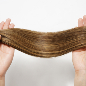 Extensions de <span class=keywords><strong>cheveux</strong></span> en tissage double trame Genius en gros, 100 % <span class=keywords><strong>cheveux</strong></span> humains Remy, tissage invisible en soie, couleur caramel mocha - Product Image 2
