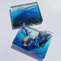 Briques acryliques transparentes personnalisées de 20 mm, dessins animés, artisanat en plastique, impression numérique UV personnalisée en couleur CMYK pour cadeaux d'anniversaire
