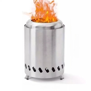 Portable <b>Table</b> Top <b>Fire</b> <b>Pit</b>, Smokeless Stainless Steel Firepit, Mini Outdoor Stove <b>with</b> Stand, Small <b>Fire</b> <b>Pit</b> for Camping - Product Image 1
