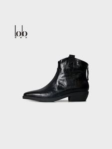 موضة عتيقة ، مدببة من الأمام ، جلد طبيعي ، سستة الظهر ، دعم قوس تنفس - Product Image 2