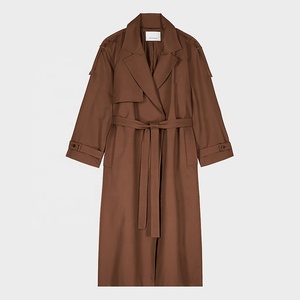 Venta directa de fábrica, gabardina con cinturón de talla grande, temperamento de otoño a la moda para mujer en abrigo largo - Product Image 2