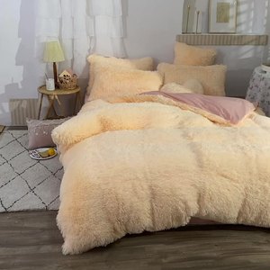 <span class=keywords><strong>Set</strong></span> di <span class=keywords><strong>Lenzuola</strong></span> in Velluto di Visone Ultra Morbido, Copriletto in Peluche di Alta Qualità in Tinta Unita per Letto King Size - Product Image 2