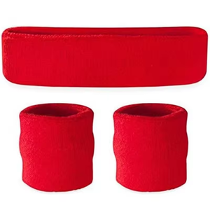 Etiqueta privada personalizada algodón Terry Cloth deporte ejercicio tenis muñeca pulsera bordado banda para el sudor elástico entrenamiento banda para el sudor - Product Image 2