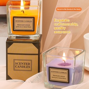 Bougies d'aromathérapie romantiques <span class=keywords><strong>sans</strong></span> fumée personnalisées avec logo de marque, en verre, pour marché nocturne, en cire de <span class=keywords><strong>paraffine</strong></span>, parfumées aux huiles essentielles - Product Image 4