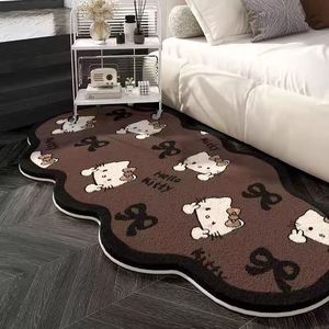 Plush Faux Cashmere Floor Mat Cute Soft Thickened Shaggy <strong>Rug</strong> for Bedroom Bedside Living Room Sofa Side - Product Image 5