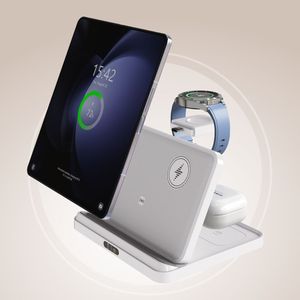 <span class=keywords><strong>Cargador</strong></span> Inalámbrico 3 en 1 a Buen Precio para Teléfono Móvil <span class=keywords><strong>Samsung</strong></span> Galaxy Z Fold, Auriculares y Relojes Inteligentes, Estación de Carga Inalámbrica - Product Image 6