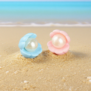 Accessoires en résine imitation coquillage et perle pour bijoux DIY, pinces à <span class=keywords><strong>cheveux</strong></span>, boucles de chaussures, matériaux décoratifs faits main - Product Image 4