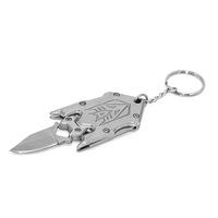 Mini-couteau multifonction portable pour camping en plein air, gadget porte-clés, collier transformable, survie et auto-défense