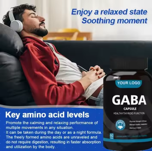 Ausreson <span class=keywords><strong>GABA</strong></span> 5-HTPカプセル健康睡眠OEMサプリメント500mg有機L-テアニンガバカプセル - Product Image 2