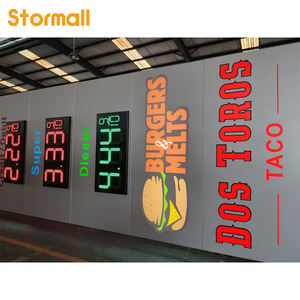 Insegna a Pilone <span class=keywords><strong>LED</strong></span> Personalizzata Autoportante per Stazioni di Servizio, Segnaletica Digitale per Prezzi - Product Image 5