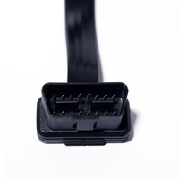 Câble de Rallonge Universel OBD2 pour Voiture, Connecteur Plat Bidirectionnel 16 Broches/16 Cœurs 12V