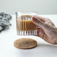 Tasse à café glacé style Ins, café au lait américain, café froid, mocha, classique, rétro, écologique, couleur unie, verre simple pour la maison