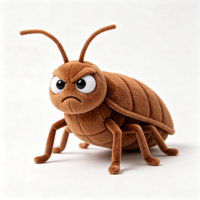 Peluche Blattes aux expressions amusantes, poupée rembourrée insecte mignonne, design multi-visages, cadeau fantaisie pour farces