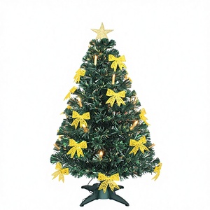 <span class=keywords><strong>Albero</strong></span> <span class=keywords><strong>di</strong></span> <span class=keywords><strong>Natale</strong></span> in Fibra Ottica Verde Pre-Illuminato <span class=keywords><strong>di</strong></span> Alta Qualità 2-2,5 Piedi con Stella in Cima, Candela a Farfalla e Luci LED Cambia Colore a Batteria - Product Image 1