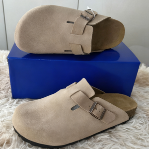 Birkenstocks personnalisés en faux daim, semelle intérieure confortable en bois souple avec soutien de la voûte plantaire, semelle intermédiaire légère antidérapante en PU, tendance mode - Product Image 4