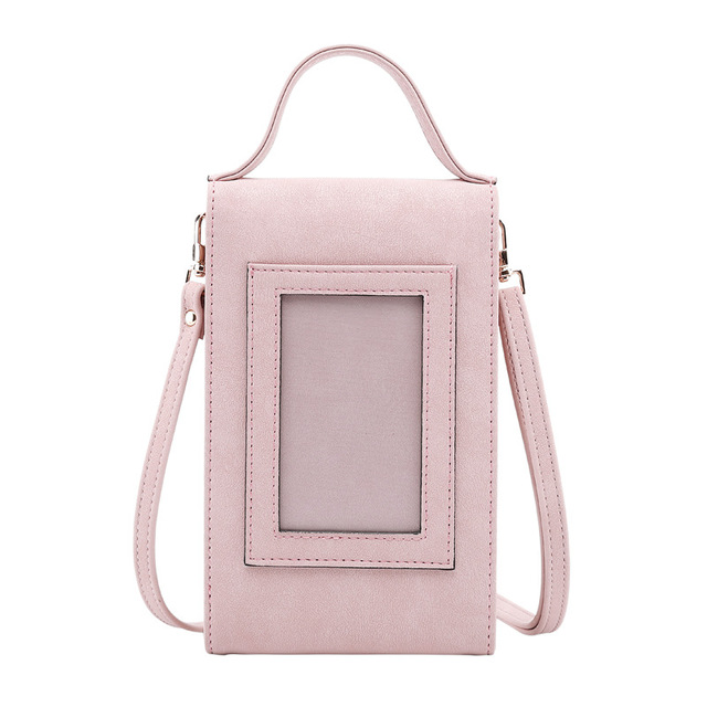 Boshiho Hot Sell Phone Wallet Cell Phone Pouch PU Ladies Crossbody Shoulder Bag