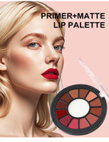 Palette de rouge à lèvres teinté longue durée personnalisée, vente en gros, 12 couleurs, marque privée, rouge à lèvres mat