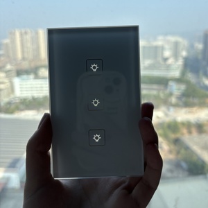 कस्टम सिल्कस्क्रीन मुद्रित स्मार्ट लाइट स्विच टच टेम्पर्ड ग्लास पैनल - Product Image 6