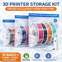 Kit de Bolsas de Almacenamiento al Vacío para Filamento de Impresora 3D con Bomba Eléctrica y Desecantes para PLA, PETG, ABS, TPU, Almacenamiento Sellado a Prueba de Humedad