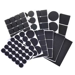 Patins antidérapants en caoutchouc noir, longs et ovales, autocollants, pour meubles et équipements électroniques - Product Image 4
