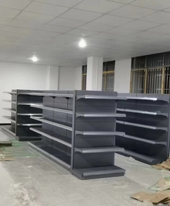 Étagères de supermarché robustes à double face, présentoirs métalliques perforés, installation rapide pour magasins de détail - Product Image 5