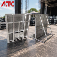 Barrière de sécurité pliable, modulaire, facilement assemblable, en alliage d'aluminium, pour clôture de scène
