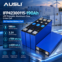 Cellule prismatique LiFePO4 LFP 3.2V 190Ah de qualité pour stockage d'énergie solaire, véhicules électriques, camping-cars, ESS, OEM AUSLI, 8000 cycles