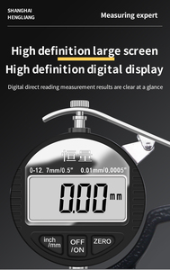 Hengliang High-Precision Indicador Digital 0-12.7mm/0.01mm Mostrador Eletrônico Medidor de Espessura Indicadores Metermeasurement - Product Image 2