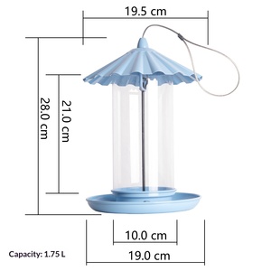 Mangeoire à oiseaux suspendue en métal et plastique pour jardin extérieur, nouvelle collection Dongguan, 0,5 kg CW3224, fabricants directs - Product Image 4