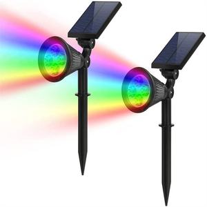 Luz Solar LED RGB de 7 Colores, Impermeable, para Exteriores, Jardín, Césped, Paisaje, Camino de Entrada, Villa, Hotel, Fiestas - Product Image 1
