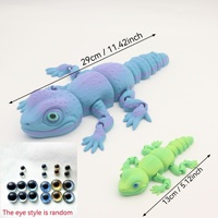 Figurine de gecko articulée imprimée en 3D, jouet pour enfants, articulations entièrement mobiles, cadeau d'anniversaire, nouveau modèle animal, 14 ans, en carton