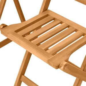 Muebles de Exterior, Juego de Mesa y Sillas Plegables de Madera Maciza de 3 Piezas, con 2 Sillas Plegables y Mesa de Centro <span class=keywords><strong>para</strong></span> Patio o Balcón - Product Image 5