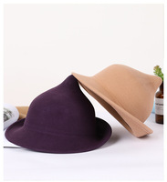Chapeau en feutre de laine pointu de sorcière de l'Académie de Beaux-Bâtons, style Fleur Delacour, pour enfants et adultes, idéal pour le cosplay et la magie.