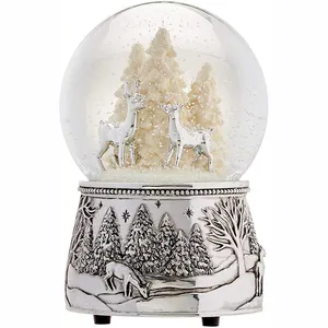 Özel toptan kuzey kutbu bağlı noel Snowglobe