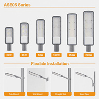Lampadaire LED CE CB ErP IP65 IK08 150lm/W 24W-200W pour éclairage routier extérieur